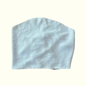 2bella Sausalito Drape Neck Tie Back Satin Tan Cropped Top Size L